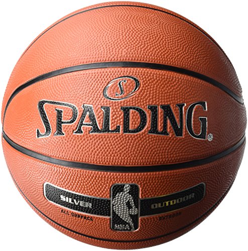 Spalding NBA Silver Outdoor 65-887Z Balón de Baloncesto, Unisex, Naranja, 3
