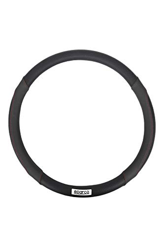 Sparco 1 Funda Universal para Volante de Coche, Negro Sparco 1 Funda Universal para Volante de Coche, Negro