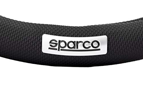 Sparco 1 Funda Universal para Volante de Coche, Negro Sparco 1 Funda Universal para Volante de Coche, Negro