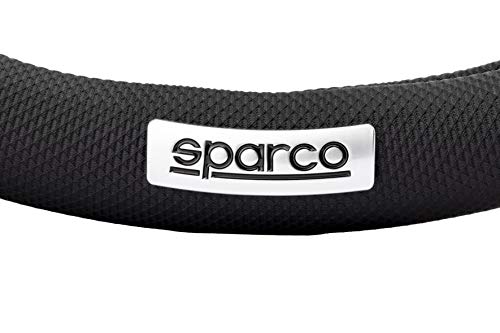 Sparco 1 Funda Universal para Volante de Coche, Negro