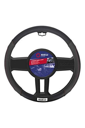 Sparco 1 Funda Universal para Volante de Coche, Negro Sparco 1 Funda Universal para Volante de Coche, Negro