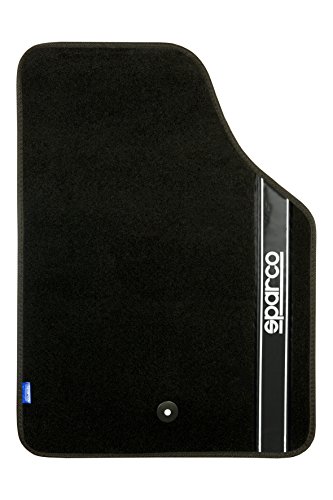 Sparco S03763BNR New Strada B Alfombras, Negro/Negro/Blanco