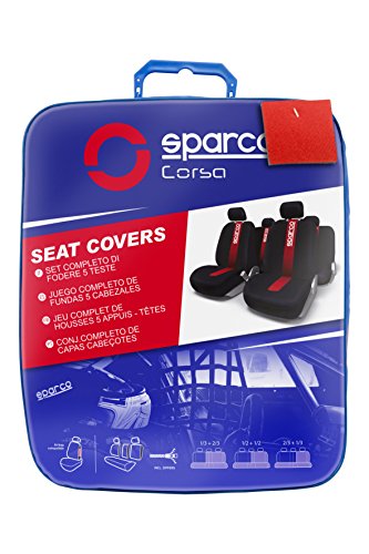 Sparco SPC1013 CLASSIC - Juego de fundas para asientos de coche, 11 Piezas
