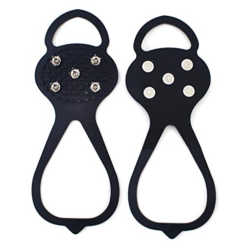 Speaklaus Tacos para zapatos de invierno antideslizantes, 1 par de tacos para zapatos / nieve y crampones - Suela antideslizante - para botas Speaklaus Tacos para zapatos de invierno antideslizantes, 1 par de tacos para zapatos / nieve y crampones - Suela antideslizante - para botas