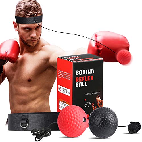SPECOOL Reflejo de Boxeo Ball, Fight Ball con Diadema Fight MMA Training Reacciones de Velocidad de Velocidad Mejorar Deporte Ejercicio