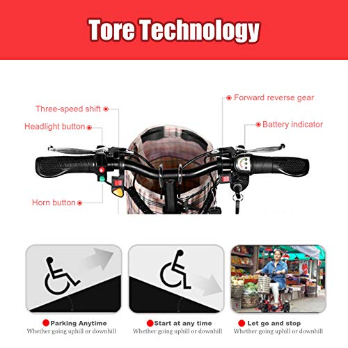 SPEED Mini Triciclo Eléctrico Plegable Scooter Eléctrico Adultos Litio Portátil para Discapacitados Ancianos Batería Coche 48V Puede Durar 60 Km Black SPEED Mini Triciclo Eléctrico Plegable Scooter Eléctrico Adultos Litio Portátil para Discapacitados Ancianos Batería Coche 48V Puede Durar 60 Km Black