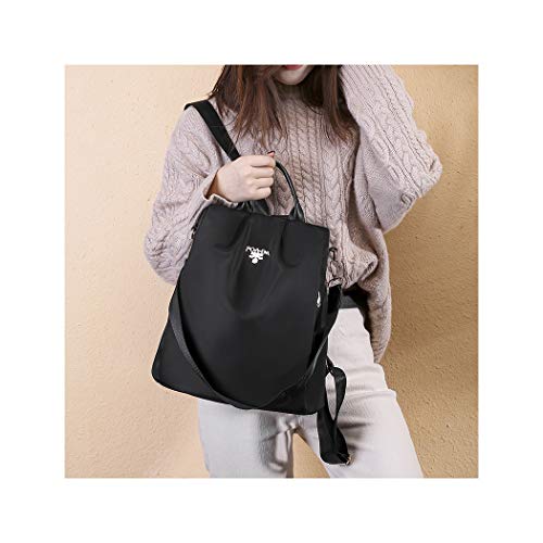 SPEEDEVE Anti-Robo Mochila Bolsa de Viaje Impermeable para Mujer,Negro