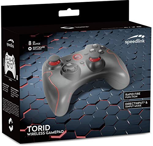 Speedlink - Gamepad Wireless TORID SL6576BK02, Color Negro (PC, PS3)