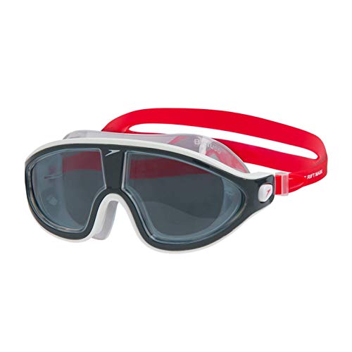 Speedo 811775C813 Gafas de Natación, Unisex Adulto, Rojo (Lava) / Gris (óxido/Ahumado), Talla Única