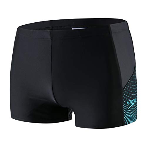 Speedo - Bañador de Buceo para Hombre, Hombre, Color Boom Blk/Aqua Splash/Oxid, tamaño Size: 34