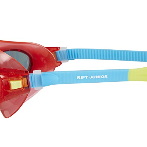 Speedo Biofuse Rift Gafas de Natación, Unisex niños, Rojo Lava/Azul japón/Humo, Talla Única