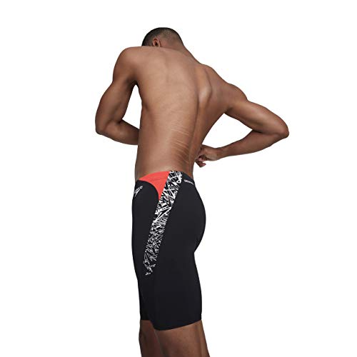 Speedo Boom Splice Bañador, Adult Male, Negra/Rojo, 36 (ES 90 CM)