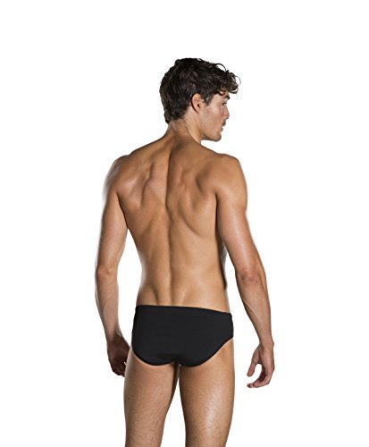 Speedo Boom Splice de 7 cm Bañador Tipo Slip, Hombre, Negro Boom/Gris Óxido, 36