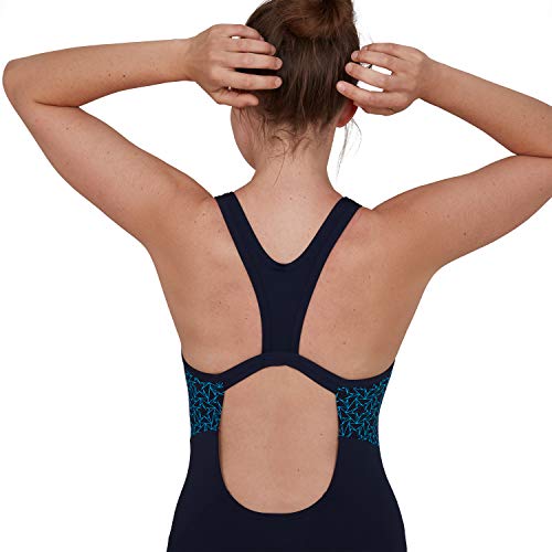 Speedo Boom Splice Muscleback Bañadores de Mujer para Natación, Color Marina/Azul Piscina, Talla 36 Speedo Boom Splice Muscleback Bañadores de Mujer para Natación, Color Marina/Azul Piscina, Talla 36