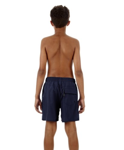 Speedo Challenge de 15" Pantalones Cortos, Junior Boys, Navy/Blanco Raya, M