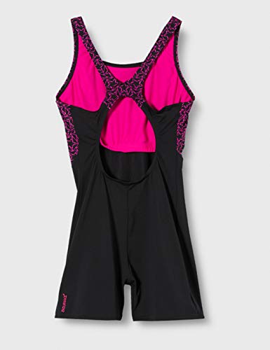 Speedo Estampado Boomstar En Las Juntas Traje De Baño Culote, Mujer, Negro/Rosa eléctrico, 32 (ES 38)