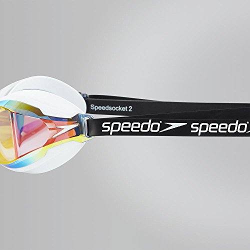 Speedo Fastskin Speedsocket 2 Gafas de Natación, Unisex Adulto, Blanco/Mirror, Talla Única