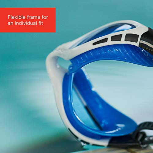 Speedo Futura Biofuse Flexiseal Gafas de Natación, para mujeres, Blanco/Azul, Talla Única