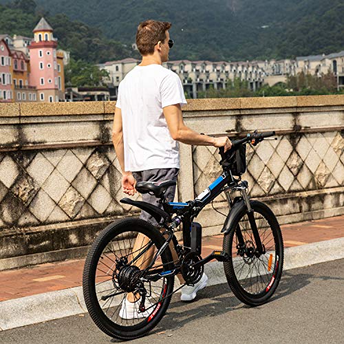 Speedrid Bicicletas eléctricas, Bicicletas Plegables eléctricas de 26 Pulgadas con Ruedas de aleación de magnesio, Bicicletas Electric City para Hombres Adultos Mujeres Speedrid Bicicletas eléctricas, Bicicletas Plegables eléctricas de 26 Pulgadas con Ruedas de aleación de magnesio, Bicicletas Electric City para Hombres Adultos Mujeres