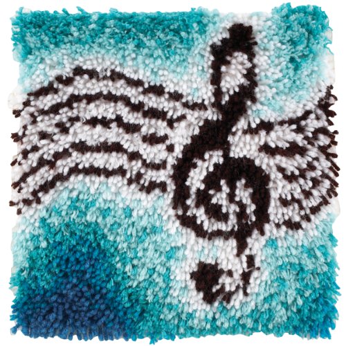 Spinrite Kit para Crear Alfombra de Nudos con diseño de pez, Wonderart, Treble Clef, 30,5 x 30,5 cm Spinrite Kit para Crear Alfombra de Nudos con diseño de pez, Wonderart, Treble Clef, 30,5 x 30,5 cm