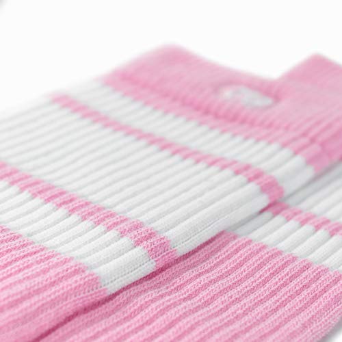 Spirit of 76 Bubblegum Lo - Calcetines de patinaje retro, color rosa, medias rosas y blancas a rayas rosa y blanco a rayas. 39-42