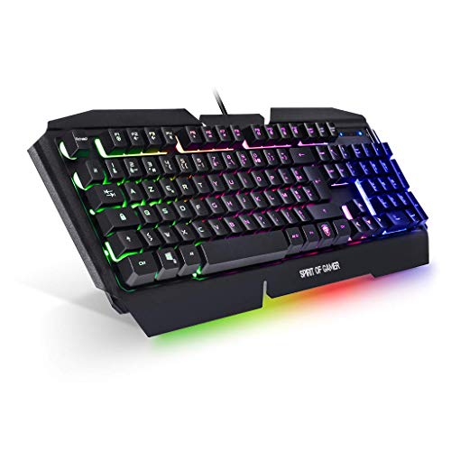 SPIRIT OF GAMER - Teclado Gaming PRO-K5 AZERTY - Semimecánico - 19 Teclas Anti-Efecto Fantasma - RGB - Retroiluminación - Play Modo – PS4 / XBOX ONE / PC / MAC SPIRIT OF GAMER - Teclado Gaming PRO-K5 AZERTY - Semimecánico - 19 Teclas Anti-Efecto Fantasma - RGB - Retroiluminación - Play Modo – PS4 / XBOX ONE / PC / MAC