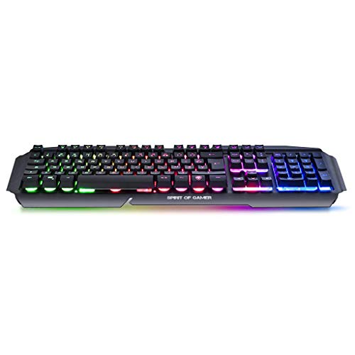 SPIRIT OF GAMER - Teclado Gaming PRO-K5 AZERTY - Semimecánico - 19 Teclas Anti-Efecto Fantasma - RGB - Retroiluminación - Play Modo – PS4 / XBOX ONE / PC / MAC SPIRIT OF GAMER - Teclado Gaming PRO-K5 AZERTY - Semimecánico - 19 Teclas Anti-Efecto Fantasma - RGB - Retroiluminación - Play Modo – PS4 / XBOX ONE / PC / MAC