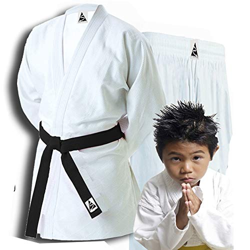 Spirit Traditional Judo Wrap Over Student Uniforme de algodón 4/170 cm