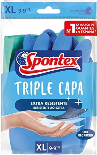 Spontex - Guante Triple Capa - Talla XL (9 - 9 1/2) - 1 pack Spontex - Guante Triple Capa - Talla XL (9 - 9 1/2) - 1 pack