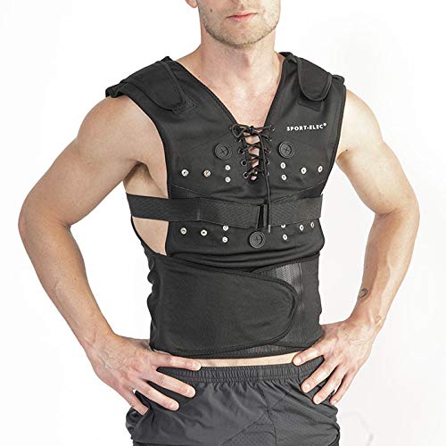 Sport-Elec - Chaleco Combi Electroestimulación Compatible con múltiples Marcas, Accesorio para Adulto, Unisex, Negro, S/M Sport-Elec - Chaleco Combi Electroestimulación Compatible con múltiples Marcas, Accesorio para Adulto, Unisex, Negro, S/M