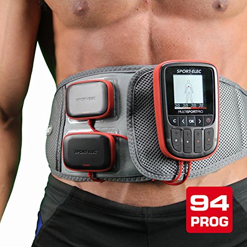 Sport-Elec Multisport Pro Nuevo con cinturón Abdominal ergonómico Electroestimulador, Unisex Adulto, Rojo, Talla Única Sport-Elec Multisport Pro Nuevo con cinturón Abdominal ergonómico Electroestimulador, Unisex Adulto, Rojo, Talla Única