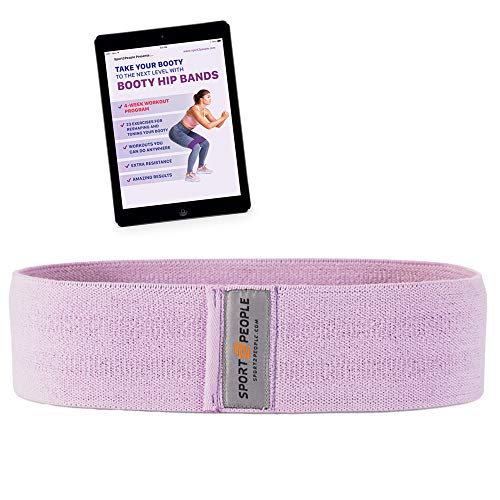 sport2people Bandas De Ejercicio para Piernas Y GlúTeos con El GuíA De Ejercicios para GlúTeos Gratis – Juego De Bandas De Resistencia De Tela para GlúTeo, Cadera, Fortalecimiento Y Gimnasio