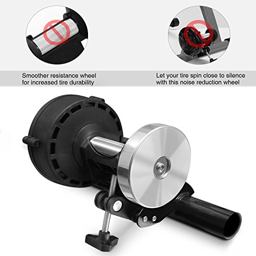 Sportneer Acero Rueda De Bicicleta Ejercicio Entrenamiento con Bicicleta Soporte magnético con reducción de Ruido, Negro