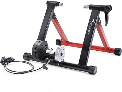 Sportneer Rodillo de Bicicleta con Resistencia de 8 Niveles Entrenamiento Dom¨¦Stico Entrenador de Bicicleta Ejercicio Plegable Acero 120kg Negro