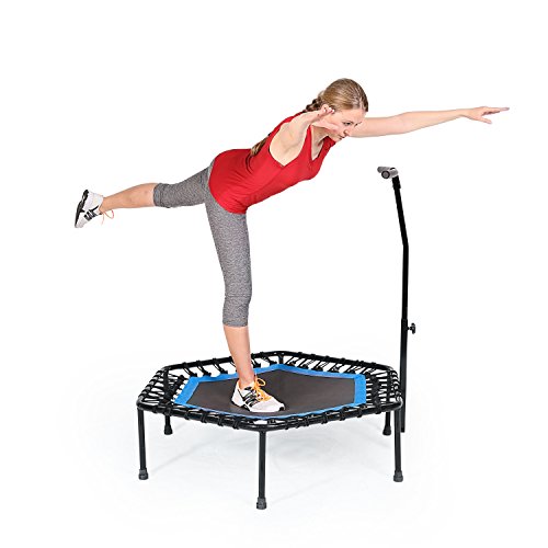 SportPlus Trampolín Fitness con Mango Regulable – Cama Elástica para Adultos