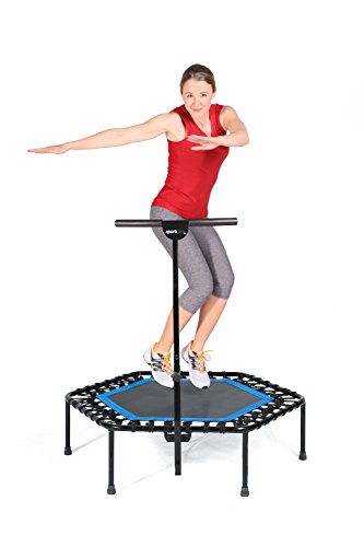 SportPlus Trampolín Fitness con Mango Regulable – Cama Elástica para Adultos