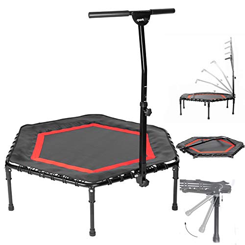 SportPlus Trampolin SP-T-111F-R Cama Elástica Fitness, Unisex-Adultos, Rojo, Aprox. 111 x 124 x 90-115 cm (LxAnxAl) SportPlus Trampolin SP-T-111F-R Cama Elástica Fitness, Unisex-Adultos, Rojo, Aprox. 111 x 124 x 90-115 cm (LxAnxAl)