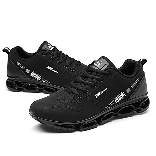 Sports Para Hombre Zapatillas Deportivas Casuales Caminando Para Correr Gimnasio Zapatillas De Deporte Cómodo Al Aire Libre Transpirable Entrenadores De Moda Absorción De Golpes,Negro,42