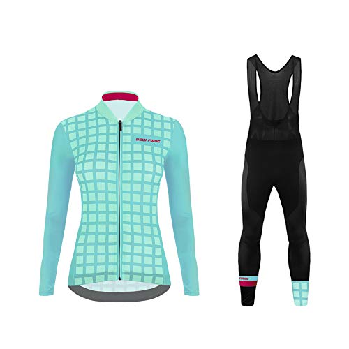 Sports Wear UGLYFROG Ropa Ciclismo Otoño/Invierno/Mujer - Cicicleta de montaña Ciclismo Maillot MTB de Manga Larga y Culotte Pantalones Acolchado 3D Sets