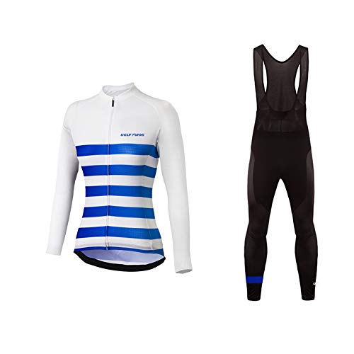 Sports Wear UGLYFROG Thermo Fleece Mujer Chaqueta de Ciclismo De Manga Larga+Pantalones de Acolchado 3D para de Invierno Conjunto de Ropa de Ciclismo de Lana Térmica Raya Diseño Sports Wear UGLYFROG Thermo Fleece Mujer Chaqueta de Ciclismo De Manga Larga+Pantalones de Acolchado 3D para de Invierno Conjunto de Ropa de Ciclismo de Lana Térmica Raya Diseño