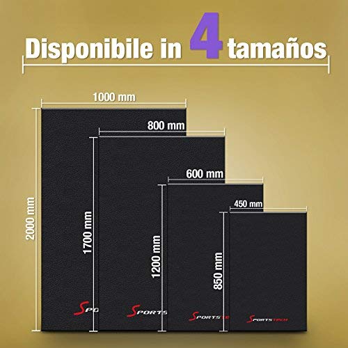 Sportstech, Alfombra Fitness 4-6mm para máquina de Ejercicios o Bicicleta. Estera Gimnasio,Esterilla Antideslizante y Resistente al Sudor para Yoga,Pilates Bikram, BM85 Negra 850x450x4mm Sportstech, Alfombra Fitness 4-6mm para máquina de Ejercicios o Bicicleta. Estera Gimnasio,Esterilla Antideslizante y Resistente al Sudor para Yoga,Pilates Bikram, BM85 Negra 850x450x4mm