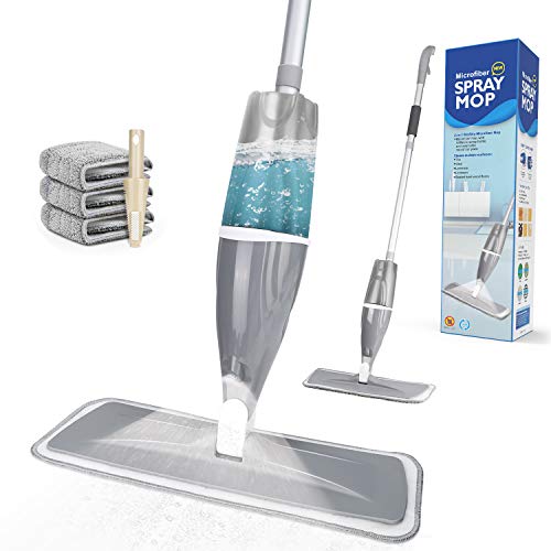 Spray Mop, Tencoz 640ml Fregona con Vaporizador Mopa Fregona con 3 La Almohadilla de Microfibra y 1 Rasqueta de Ducha, Mopa Spray Rotación de 360° Spray Mop, Tencoz 640ml Fregona con Vaporizador Mopa Fregona con 3 La Almohadilla de Microfibra y 1 Rasqueta de Ducha, Mopa Spray Rotación de 360°