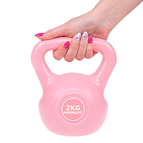 SPRINGOS Pesa rusa Pesa rusa Pesas Pesas Pesas para Mujeres Levantamiento de Pesas Equipo Deportivo Fitness Entrenamiento Pesas Ejercicio Pesas Musculaciones Entrenamiento de Fuerza (Rosa 2