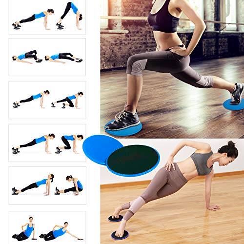 SPROUTER Core Sliders Fitness Kit de Yoga (8 Juegos), Deslizadores de Ejercicio Central, Discos deslizantes de Doble Cara para Ejercicios Abdominales, con Entrenador de Dedos, Cuerda para Saltar ect