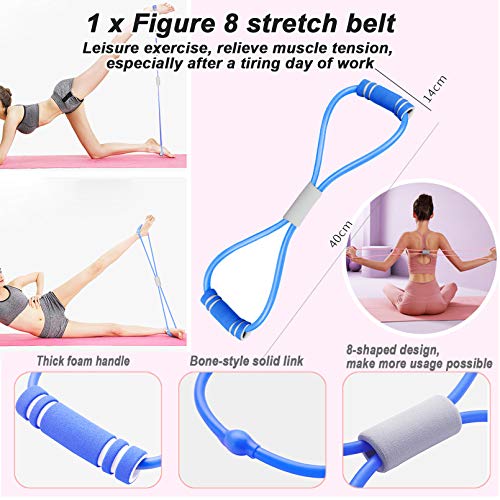 SPROUTER Core Sliders Fitness Kit de Yoga (8 Juegos), Deslizadores de Ejercicio Central, Discos deslizantes de Doble Cara para Ejercicios Abdominales, con Entrenador de Dedos, Cuerda para Saltar ect