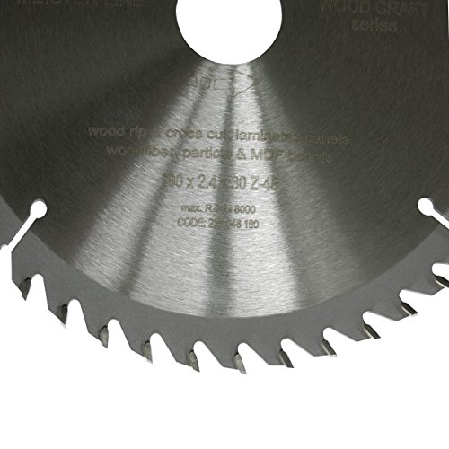 S&R Hoja de sierra circular de 190 mm x 30 mm x 2,4mm 48Dientes / Disco para Madera de Calidad Profesional