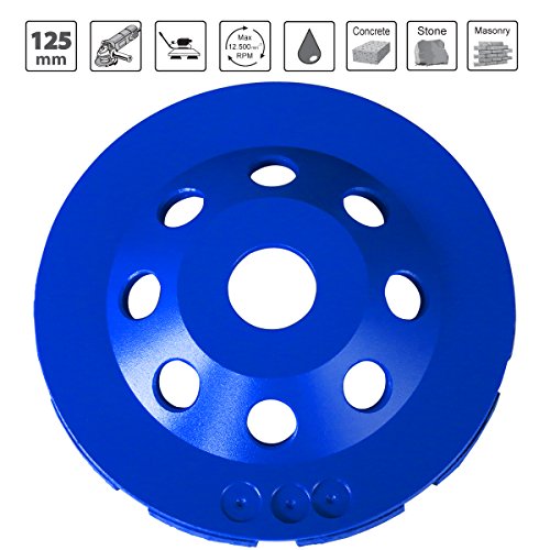S&R Muela Disco diamante 125 para desbaste Hormigón Granito Piedra Mampostería, 2 filas. Profesional para amoladora angular. S&R Muela Disco diamante 125 para desbaste Hormigón Granito Piedra Mampostería, 2 filas. Profesional para amoladora angular.