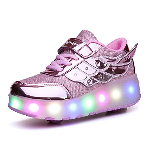 SRD-USB Recargable LED Luz Moda Aire Libre Parpadea Ajustable Rueda Roller Automática de Skate Zapatillas con Ruedas Zapatos Patines Deportes Zapatos Sneakers Running Shoes para Unisex Niños Niñas SRD-USB Recargable LED Luz Moda Aire Libre Parpadea Ajustable Rueda Roller Automática de Skate Zapatillas con Ruedas Zapatos Patines Deportes Zapatos Sneakers Running Shoes para Unisex Niños Niñas