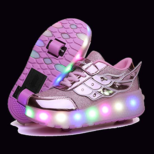 SRD-USB Recargable LED Luz Moda Aire Libre Parpadea Ajustable Rueda Roller Automática de Skate Zapatillas con Ruedas Zapatos Patines Deportes Zapatos Sneakers Running Shoes para Unisex Niños Niñas SRD-USB Recargable LED Luz Moda Aire Libre Parpadea Ajustable Rueda Roller Automática de Skate Zapatillas con Ruedas Zapatos Patines Deportes Zapatos Sneakers Running Shoes para Unisex Niños Niñas