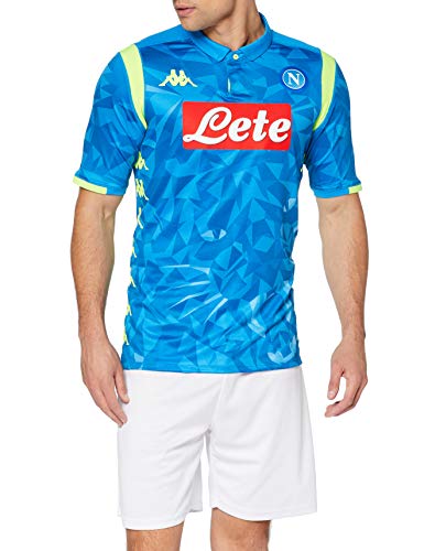 SSC NAPOLI Home Europa 2018/2019 - Camiseta de competición para Hombre, Hombre, 3032VP0, Azul Claro, S